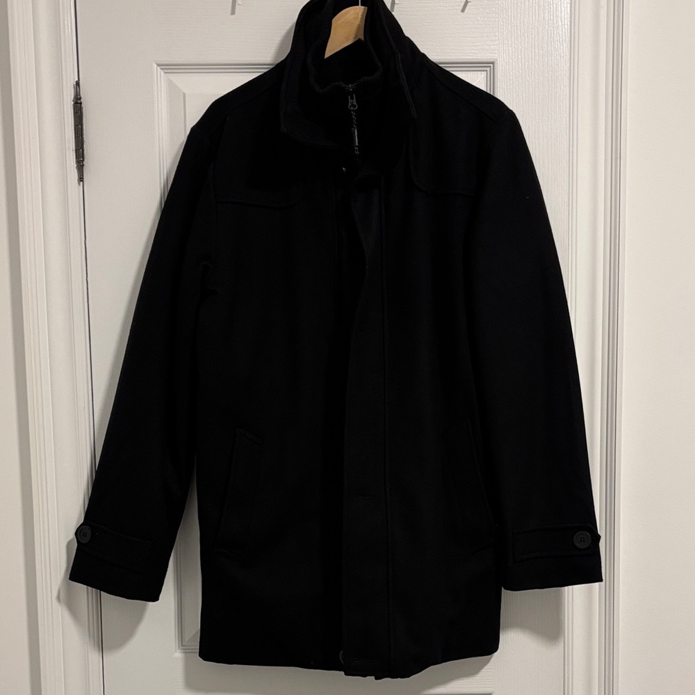 Black StormTech Zippered Button-Up Coat